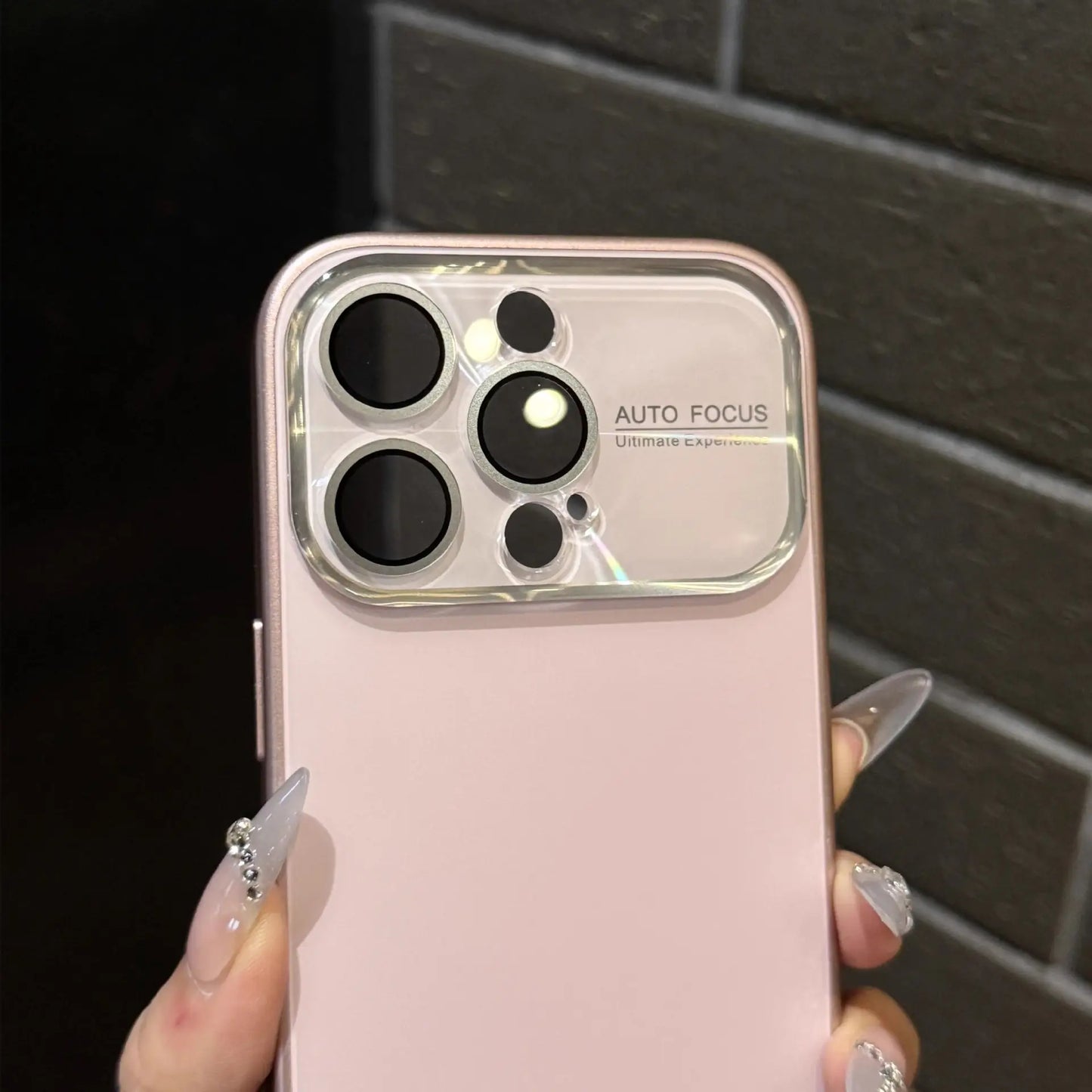 Minimalist Style Glass Phone Case for iPhone Lens Protector Back Cover