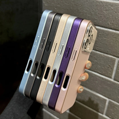 Minimalist Style Glass Phone Case for iPhone Lens Protector Back Cover