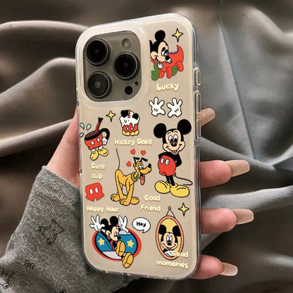 Cute Mick Cartoon Mouse Protective Case for iPhone 17 Air 16 15 14 13 12 11 Pro Max Plus X Xr 7 8