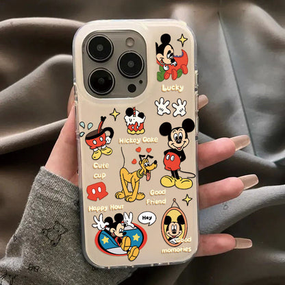 Cute Mick Cartoon Mouse Protective Case for iPhone 17 Air 16 15 14 13 12 11 Pro Max Plus X Xr 7 8