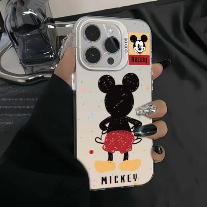 Cute Mick Cartoon Mouse Protective Case for iPhone 17 Air 16 15 14 13 12 11 Pro Max Plus X Xr 7 8