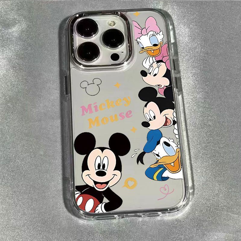 Cute Mick Cartoon Mouse Protective Case for iPhone 17 Air 16 15 14 13 12 11 Pro Max Plus X Xr 7 8