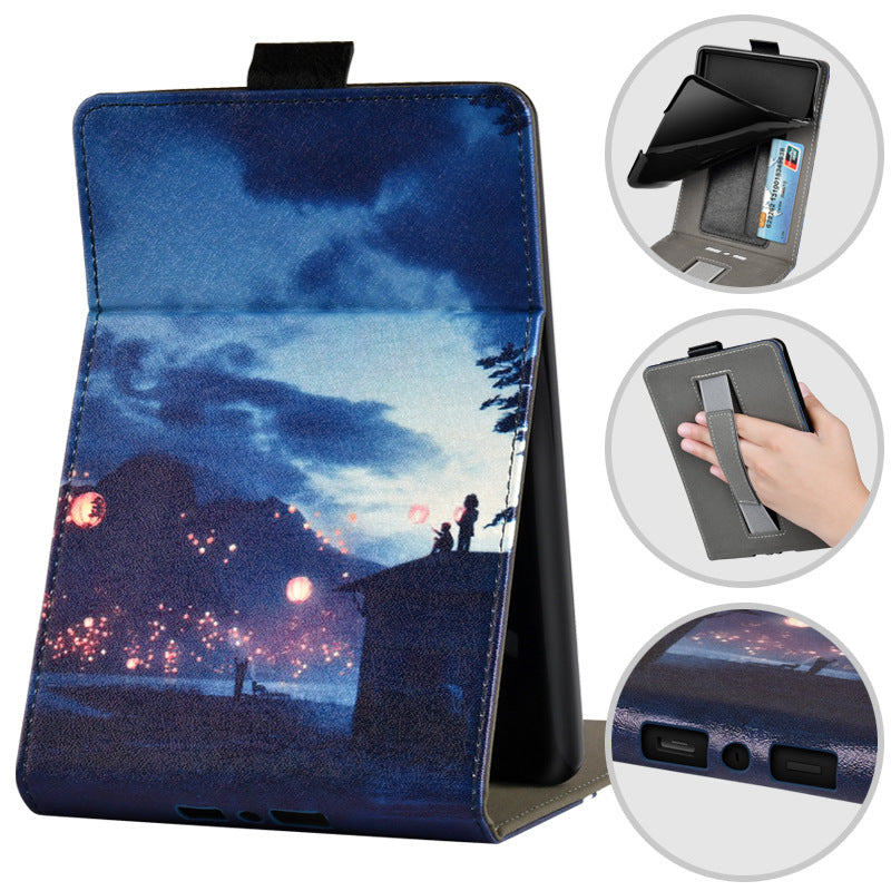 Kindle Paperwhite Handheld Protective Case with Painted Leather Case