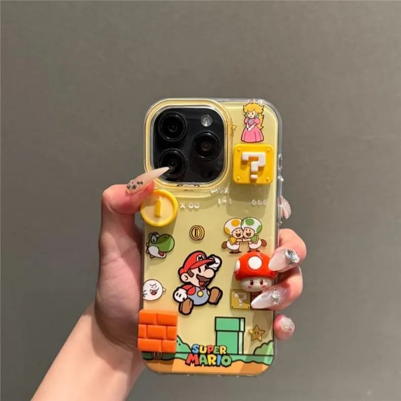 Cute 3D Mari Clear Phone Case For iPhone