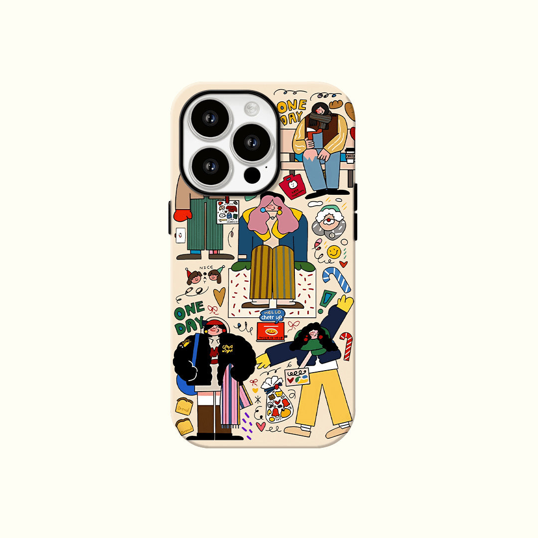 Cute Kitty Lovely Girls Cartoon MagSafe Phone Case For iPhone