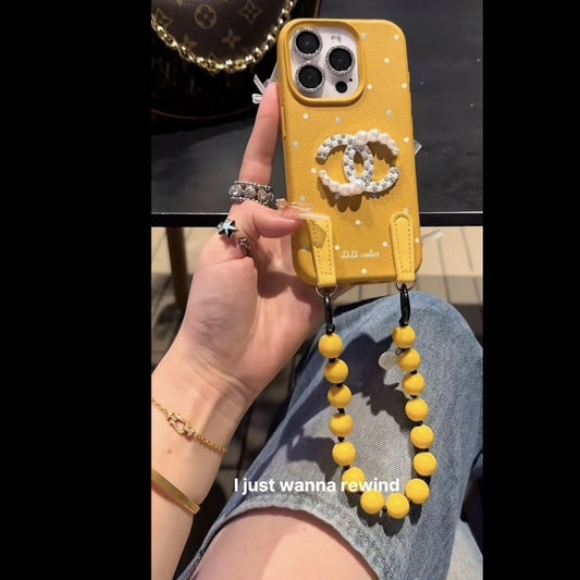 Pearls Diamonds Beads Charm Phone Case For iPhone