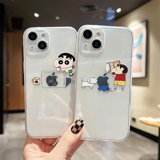 Cute Cartoon Clear Phone Case For iPhone