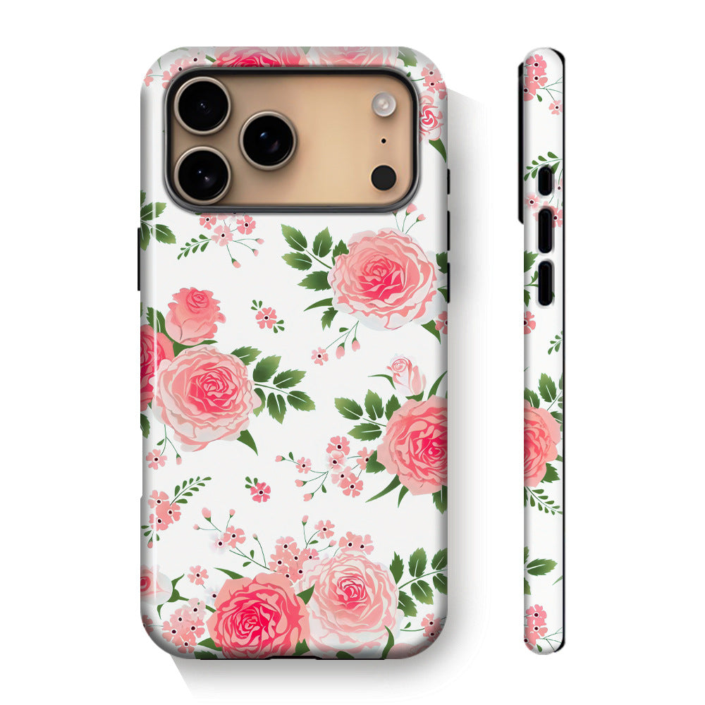 Floral TPU Silicone Protective Phone Case for iPhone 17 Air 16 15 14 13 12 11 Pro Max Plus