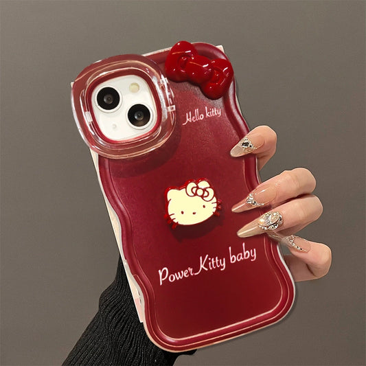 Lens Protector Cute Kitty Bow Heart Phone Case For iPhone 17 16 15 14 13 12 Pro Max Plus 11 XR 7 8