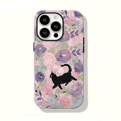 Cute Kitty Lovely Girls Cartoon MagSafe Phone Case For iPhone