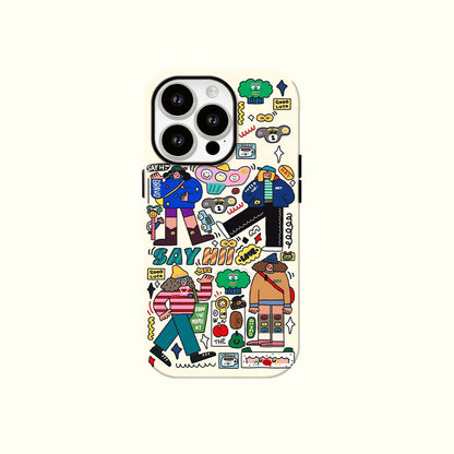 Cute Kitty Lovely Girls Cartoon MagSafe Phone Case For iPhone