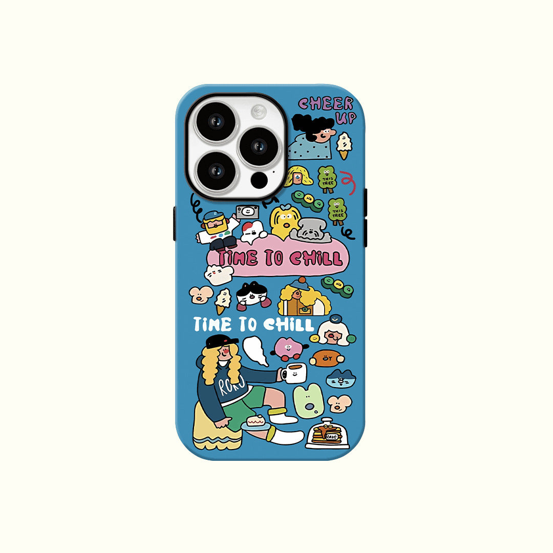 Cute Kitty Lovely Girls Cartoon MagSafe Phone Case For iPhone