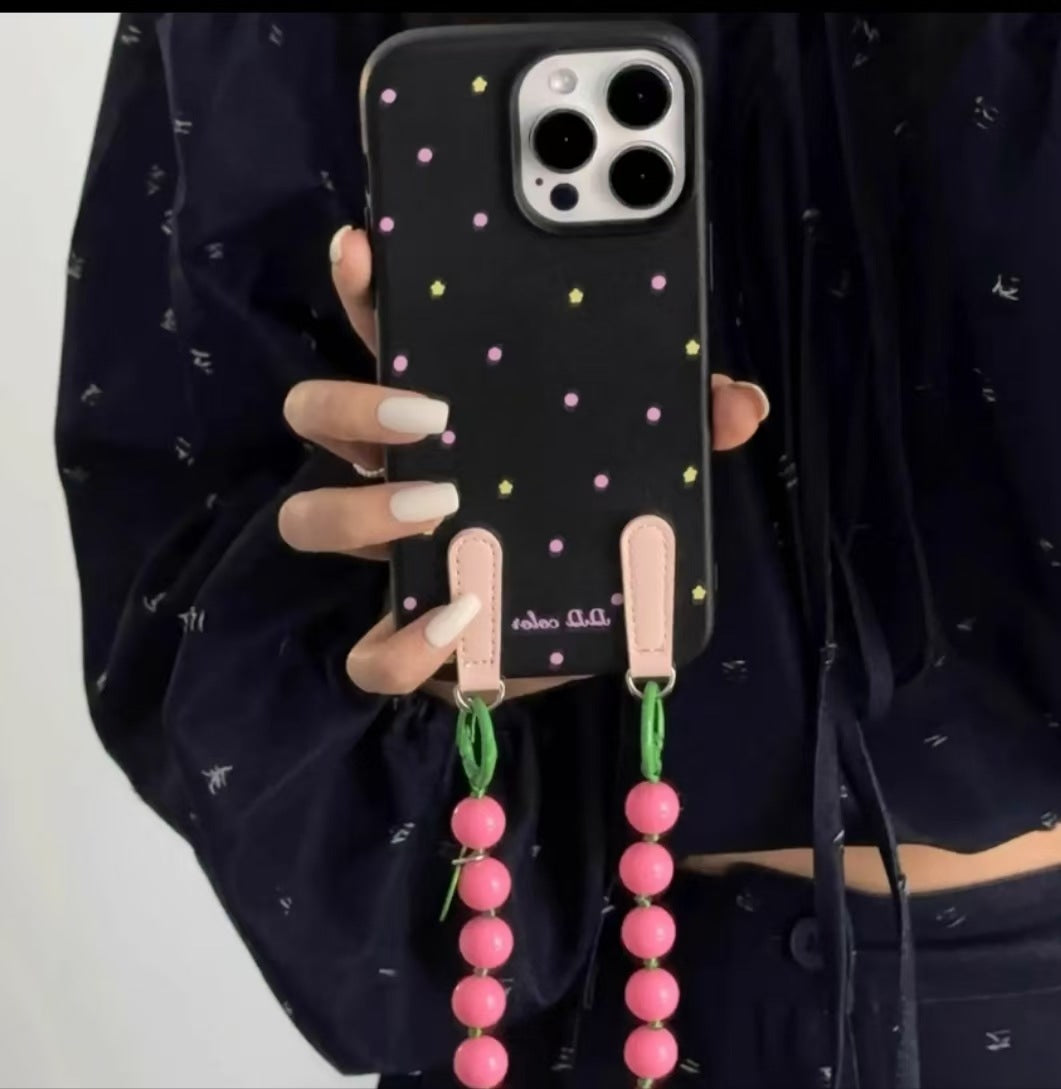 Pearls Diamonds Beads Charm Phone Case For iPhone
