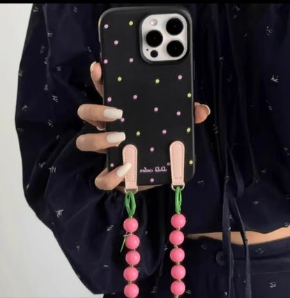 Pearls Diamonds Beads Charm Phone Case For iPhone