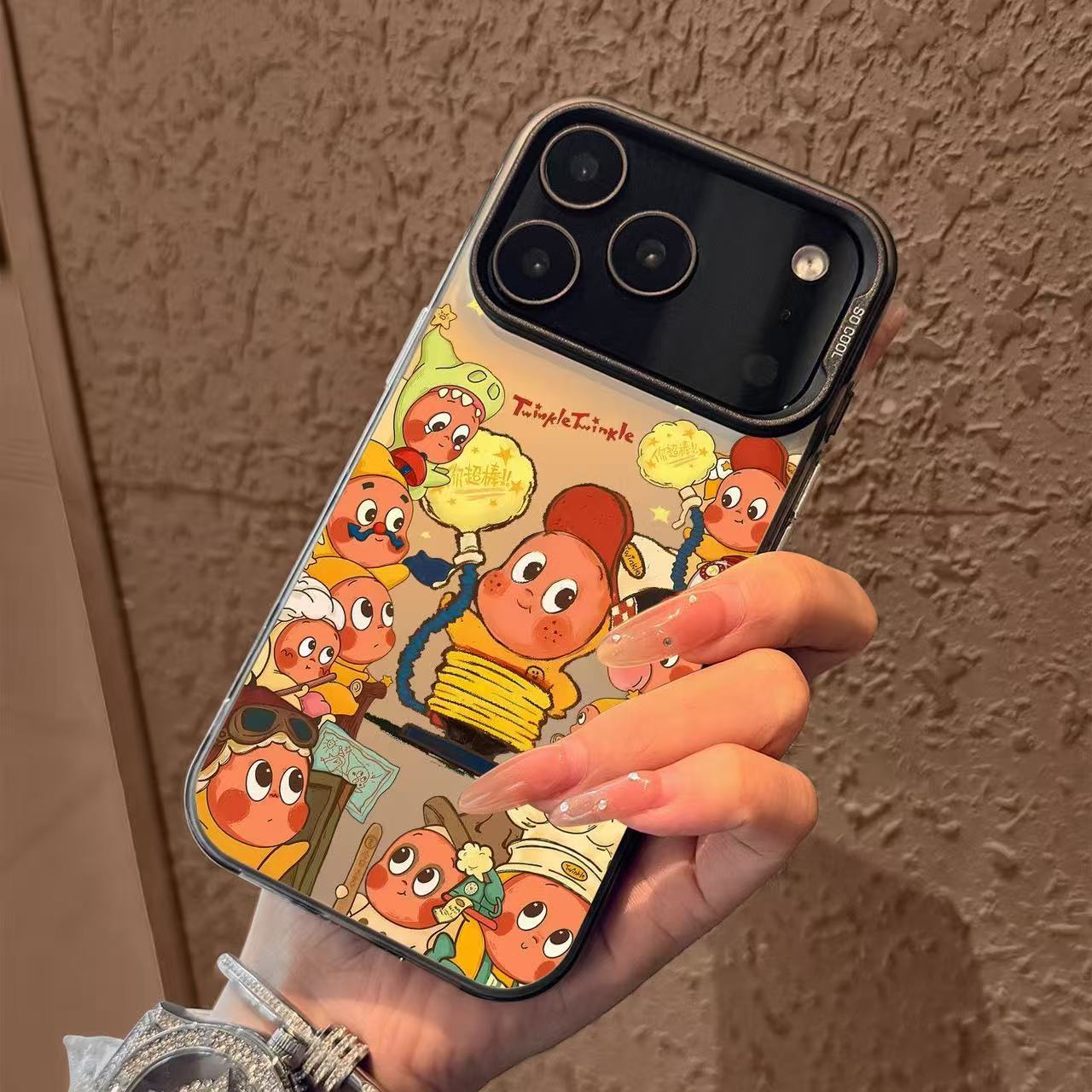 Cute Cartoon Twinkle Protective Case for iPhone 17 Air 16 15 14 13 12 11 Pro Max Plus X Xr 7 8