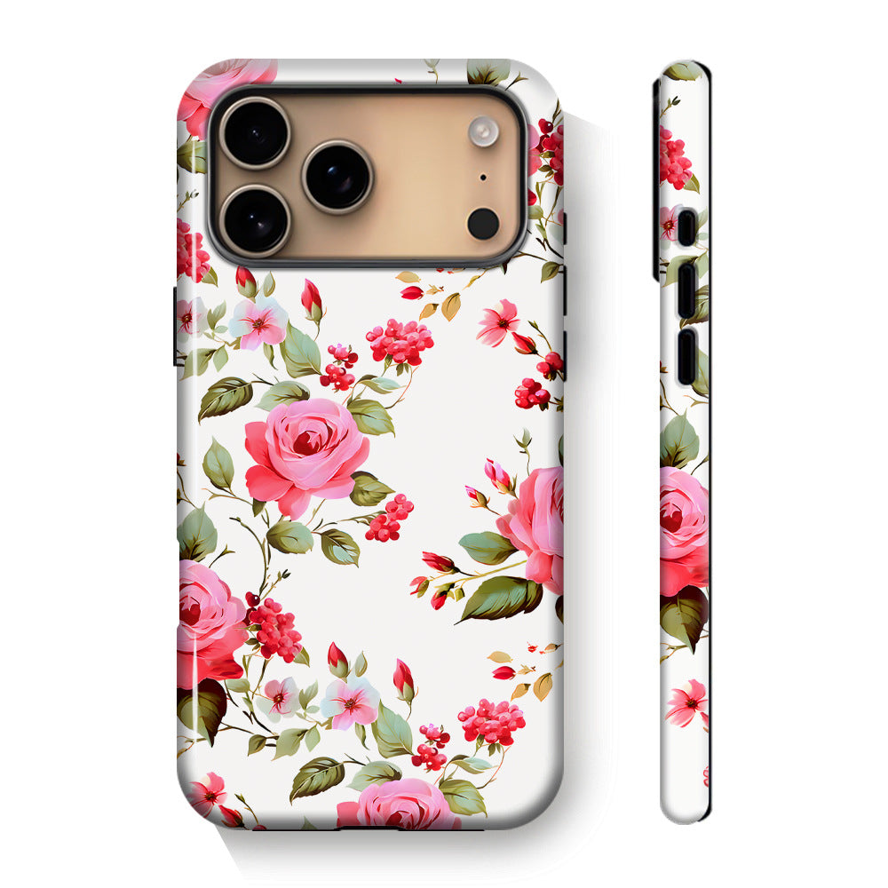 Floral TPU Silicone Protective Phone Case for iPhone 17 Air 16 15 14 13 12 11 Pro Max Plus