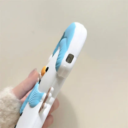 Snowman Shape Silicone Cute Kawaii Phone Case for iPhone 16 15 14 13 12 Series