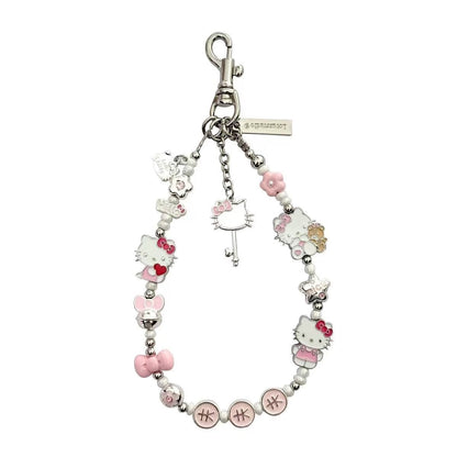 Handmade Kitty Pearls Crystal Beads Charm for All Phone Case Pad Case Bumper