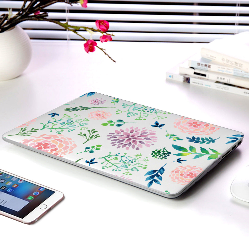 Floral Laptop Protective Case for Apple MacBook Clear Frosted Cover