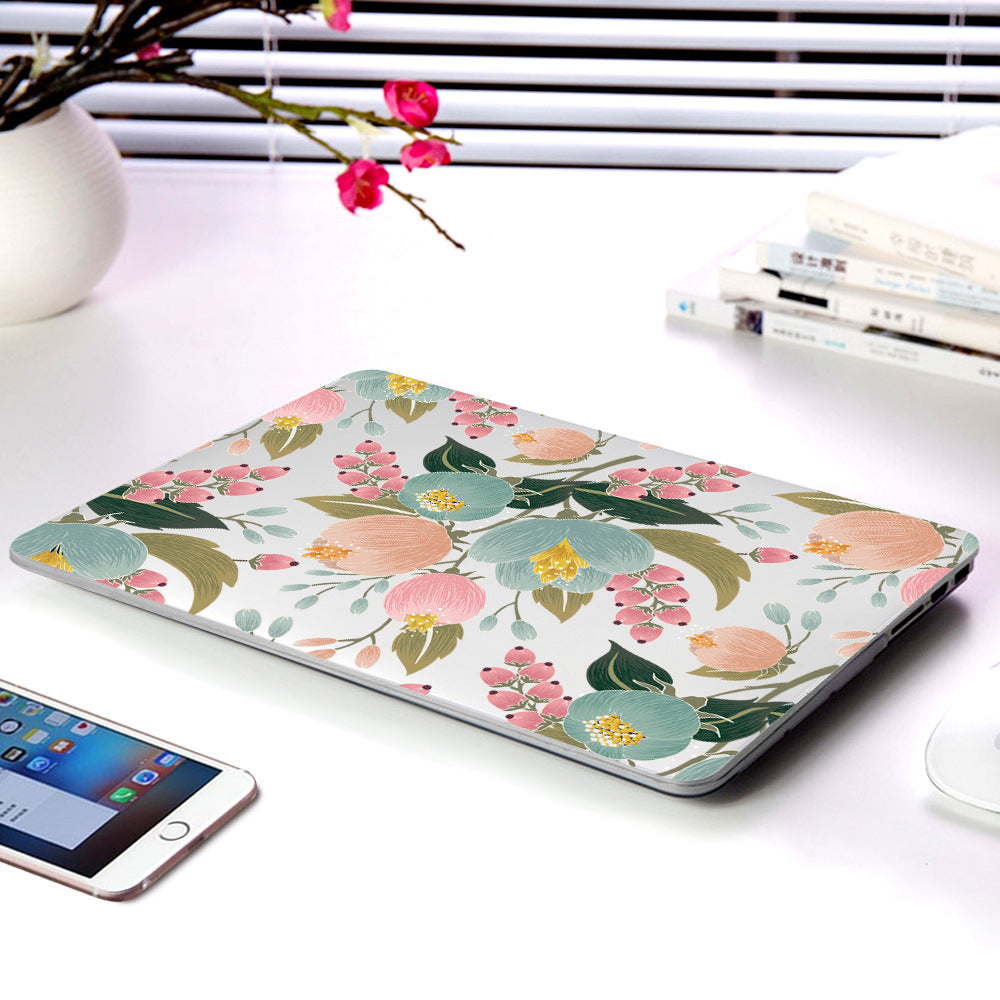 Floral Laptop Protective Case for Apple MacBook Clear Frosted Cover