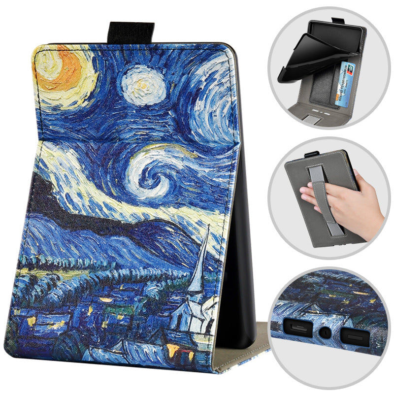 Kindle Paperwhite Handheld Protective Case with Painted Leather Case