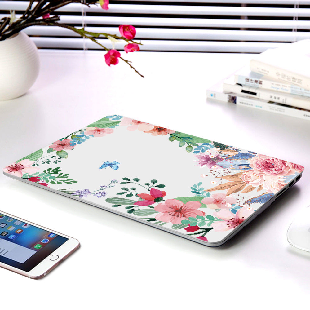 Floral Laptop Protective Case for Apple MacBook Clear Frosted Cover