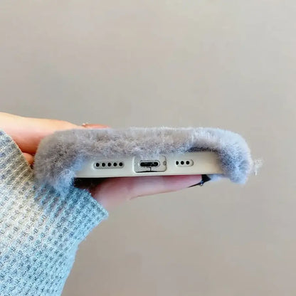 Candy Color Velvet Plush Phone Case for iPhone