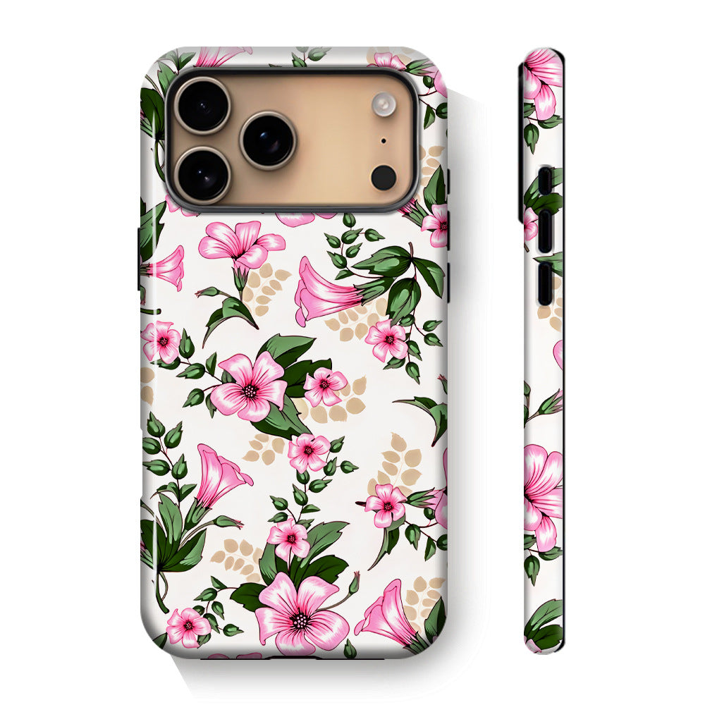 Floral TPU Silicone Protective Phone Case for iPhone 17 Air 16 15 14 13 12 11 Pro Max Plus