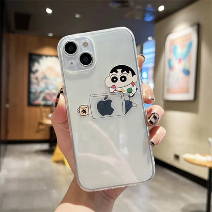Cute Cartoon Clear Phone Case For iPhone