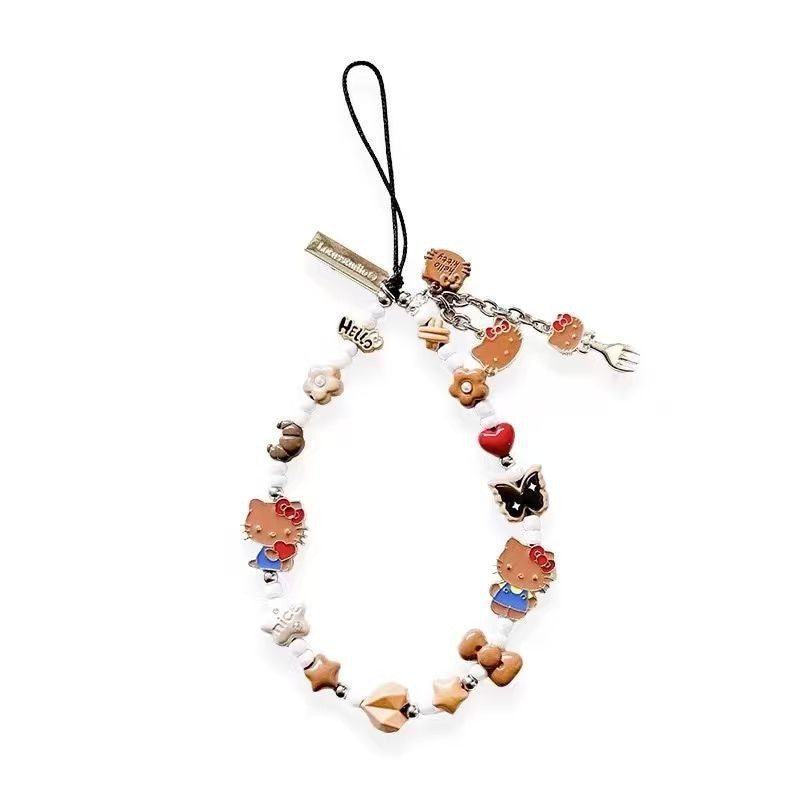 Handmade Kitty Pearls Crystal Beads Charm for All Phone Case Pad Case Bumper