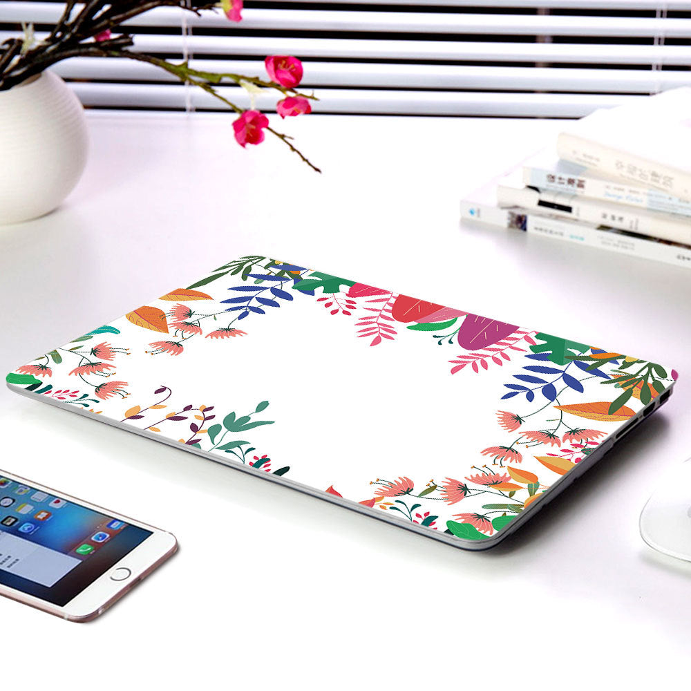 Floral Laptop Protective Case for Apple MacBook Clear Frosted Cover