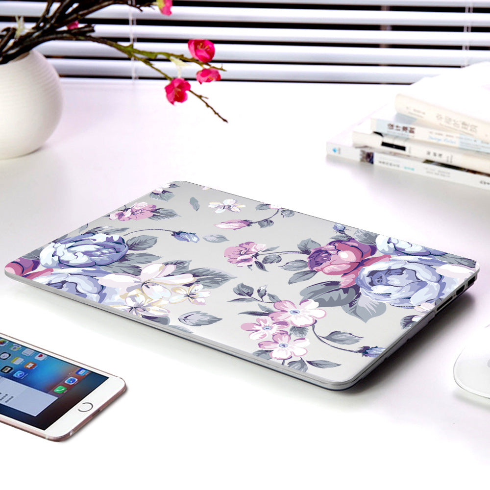 Floral Laptop Protective Case for Apple MacBook Clear Frosted Cover