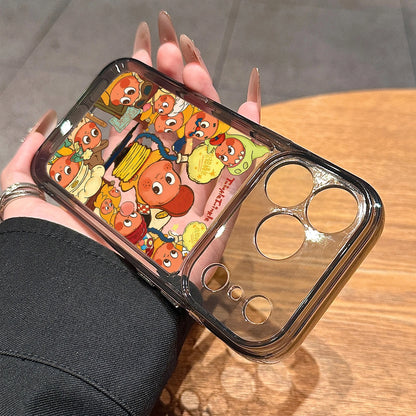 Cute Cartoon Twinkle Clear Case for iPhone 17 Air 16 15 14 13 12 11 Pro Max Plus X Xr 7 8
