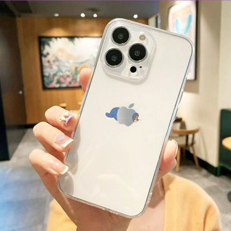 Cartoon Cat Cute Mouse Running Phone Case for iPhone 17 16 15 14 13 12 11 Pro Max Plus SE 7 8