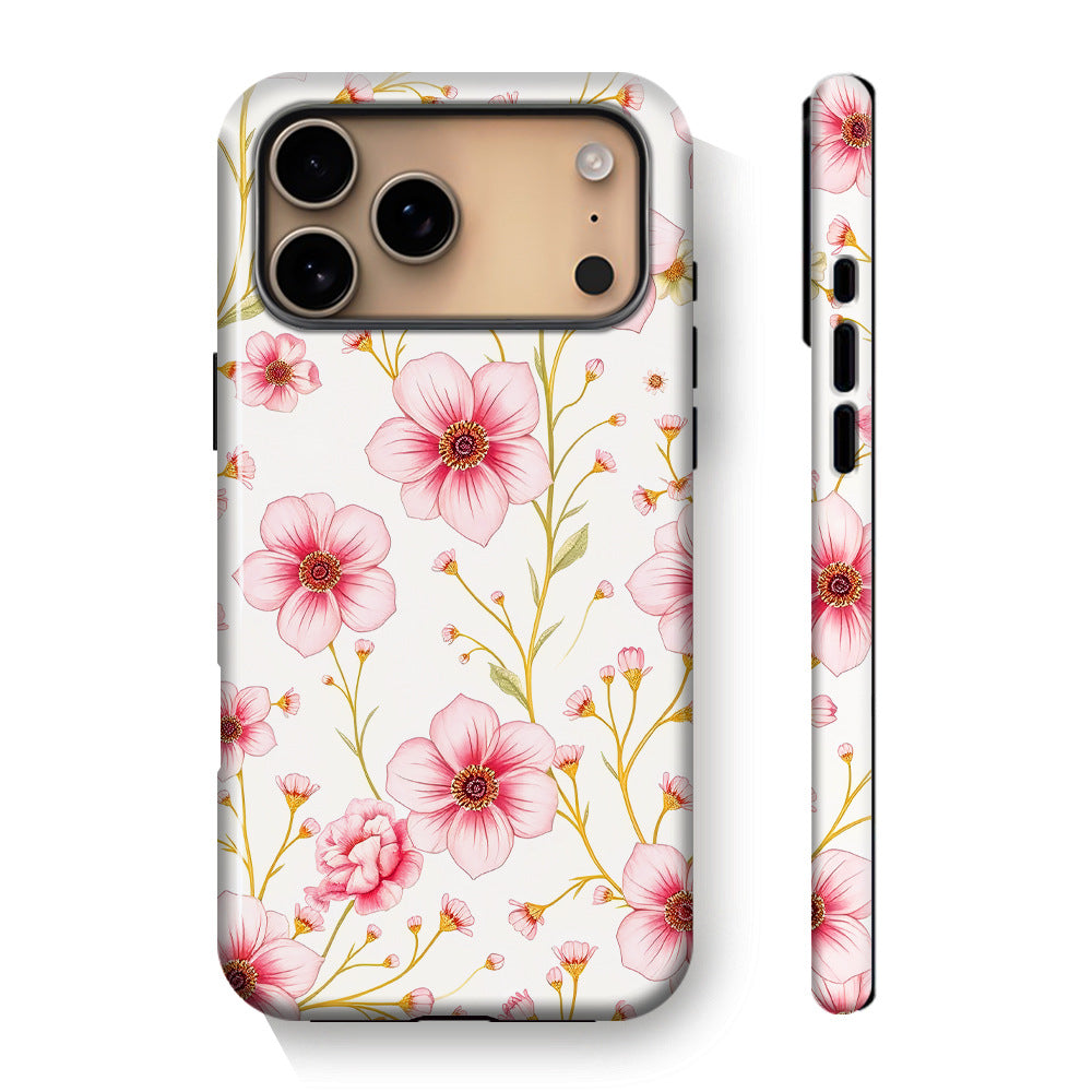 Floral TPU Silicone Protective Phone Case for iPhone 17 Air 16 15 14 13 12 11 Pro Max Plus