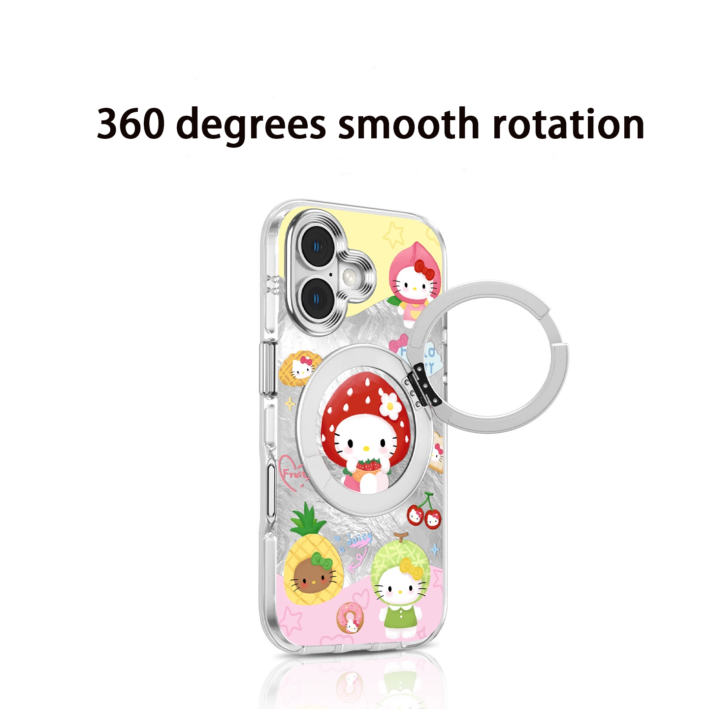 Kitty Magnetic Holder Phone Case with Wireless Charging