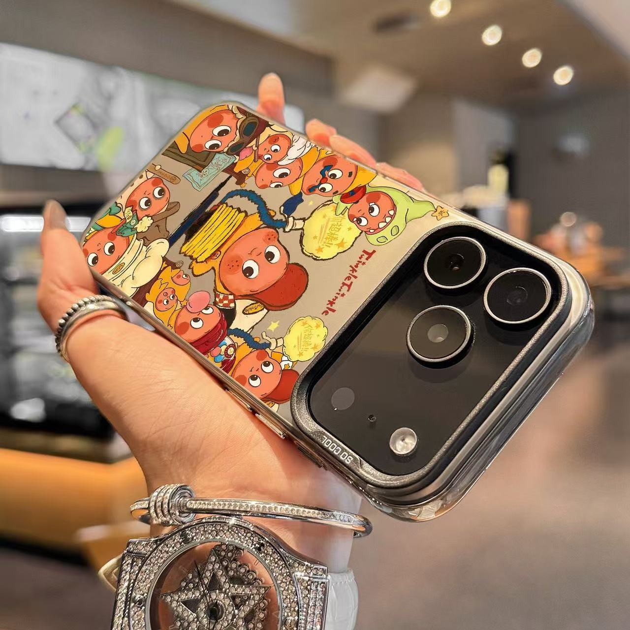 Cute Cartoon Twinkle Protective Case for iPhone 17 Air 16 15 14 13 12 11 Pro Max Plus X Xr 7 8