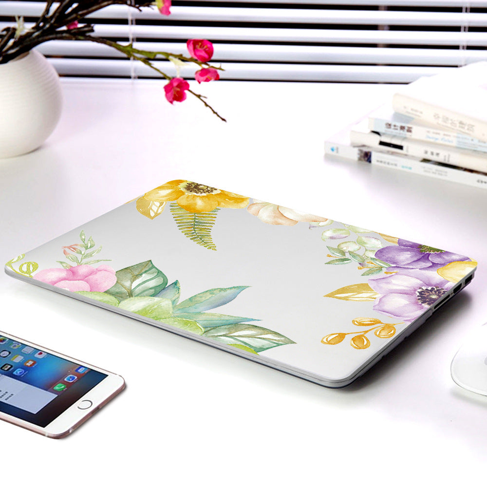 Floral Laptop Protective Case for Apple MacBook Clear Frosted Cover