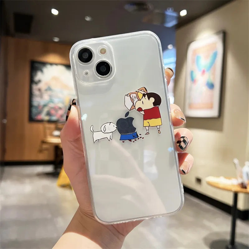 Cute Cartoon Clear Phone Case For iPhone