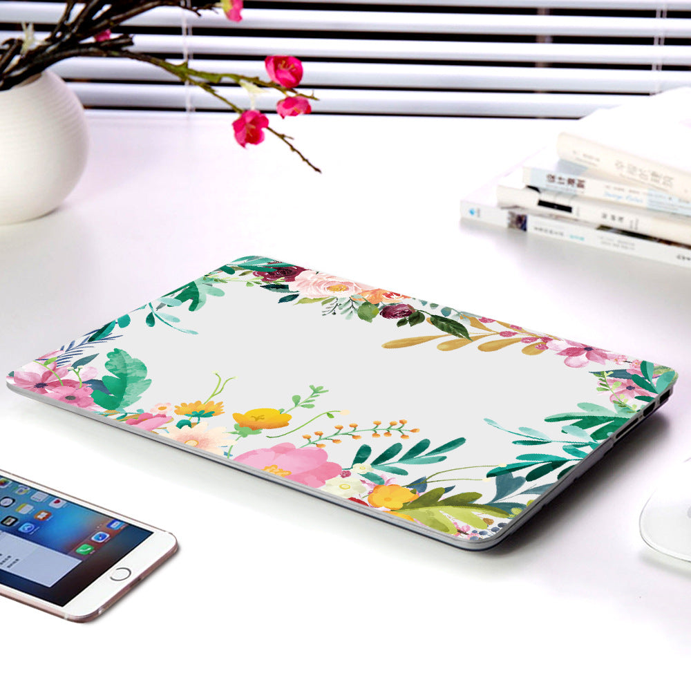 Floral Laptop Protective Case for Apple MacBook Clear Frosted Cover
