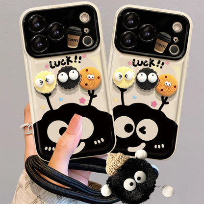 Briquettes and Coffee Flip Phone Case with Mirror and Stand