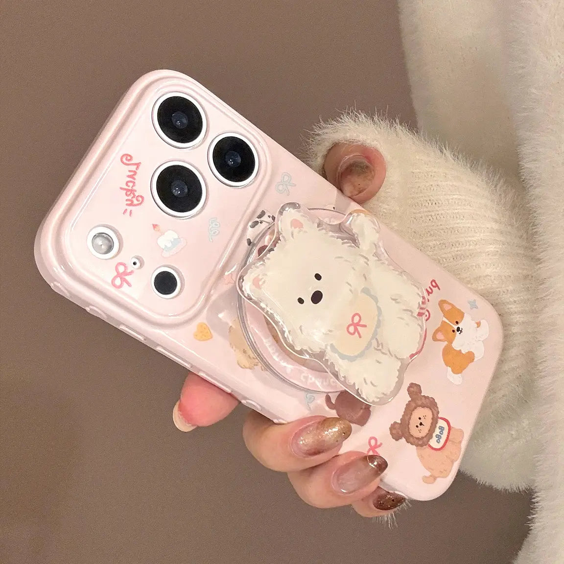 Popsockets Cute Puppy Magsafe Phone Case For iPhone Series 17 16 15 14 13 12 11