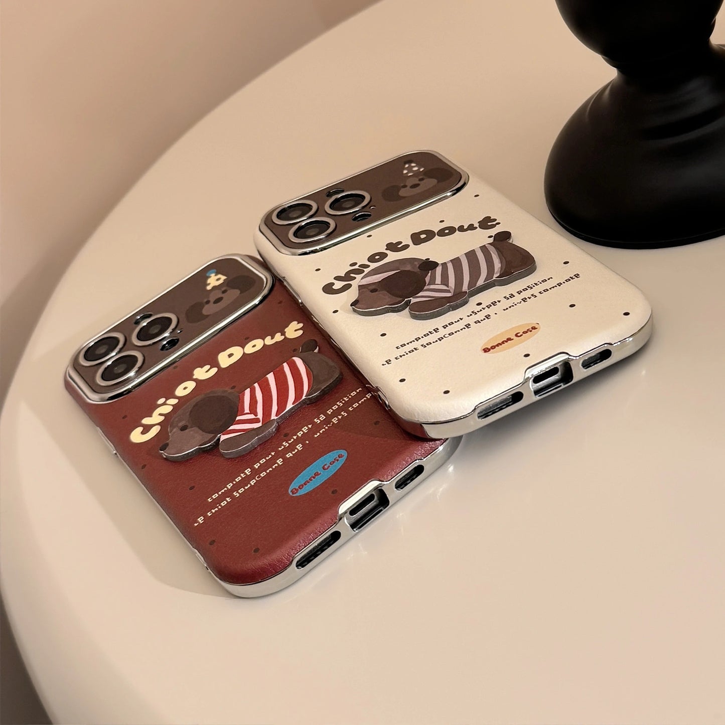 Cute Puppy Chiot Dout TPU Protective Phone Case for iPhone 17 Air 16 15 14 13 12 11 Pro Max Plus