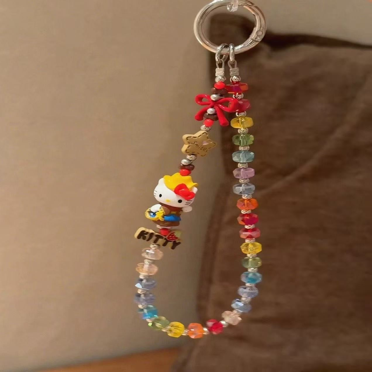 Handmade Kitty Pearls Crystal Beads Charm for All Phone Case Pad Case Bumper