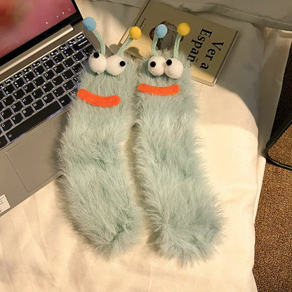 Thick Warm Caterpillar Wool Cashmere Socks