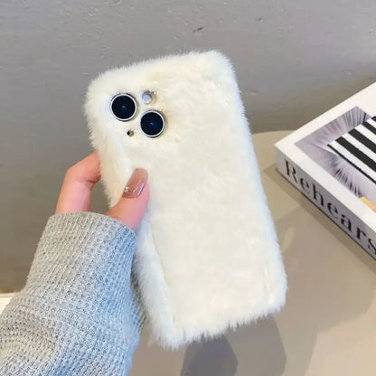 Candy Color Velvet Plush Phone Case for iPhone