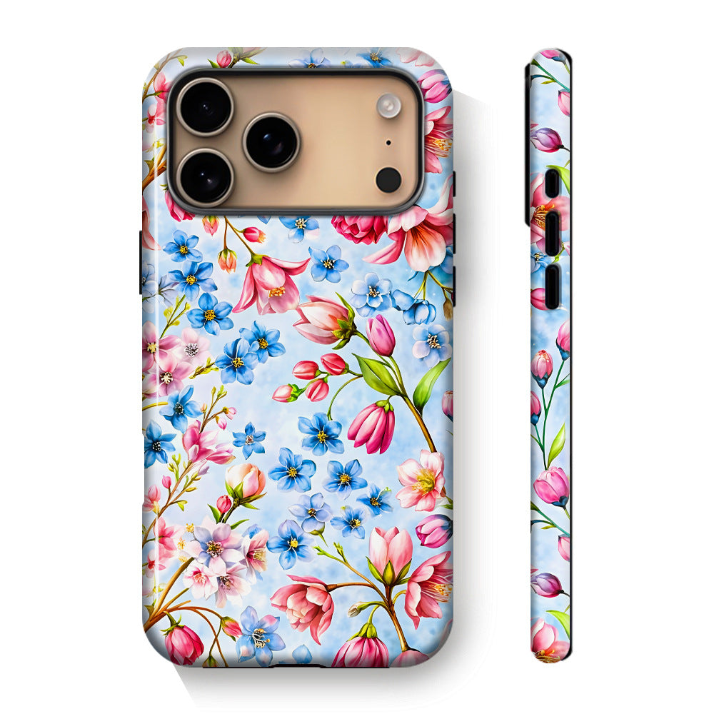 Floral TPU Silicone Protective Phone Case for iPhone 17 Air 16 15 14 13 12 11 Pro Max Plus