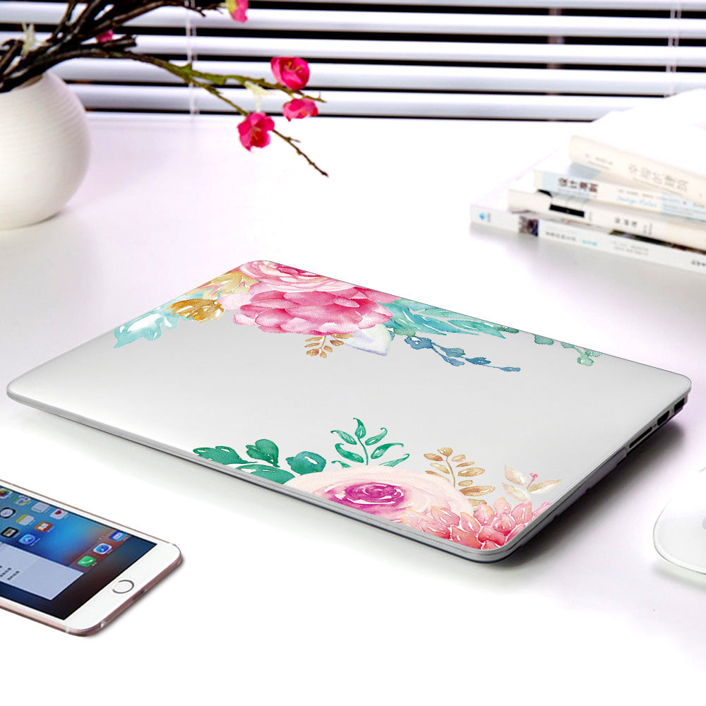 Floral Laptop Protective Case for Apple MacBook Clear Frosted Cover