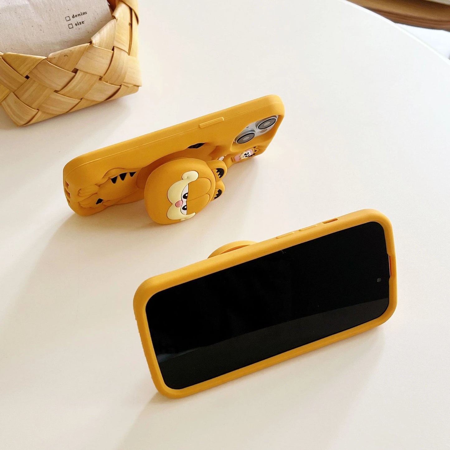 Cute Gar fied Cartoon Cat Silicone Protective Phone Case for iPhone 17 Air 16 15 14 13 12 11 Pro Max Plus