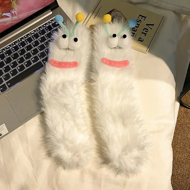 Thick Warm Caterpillar Wool Cashmere Socks